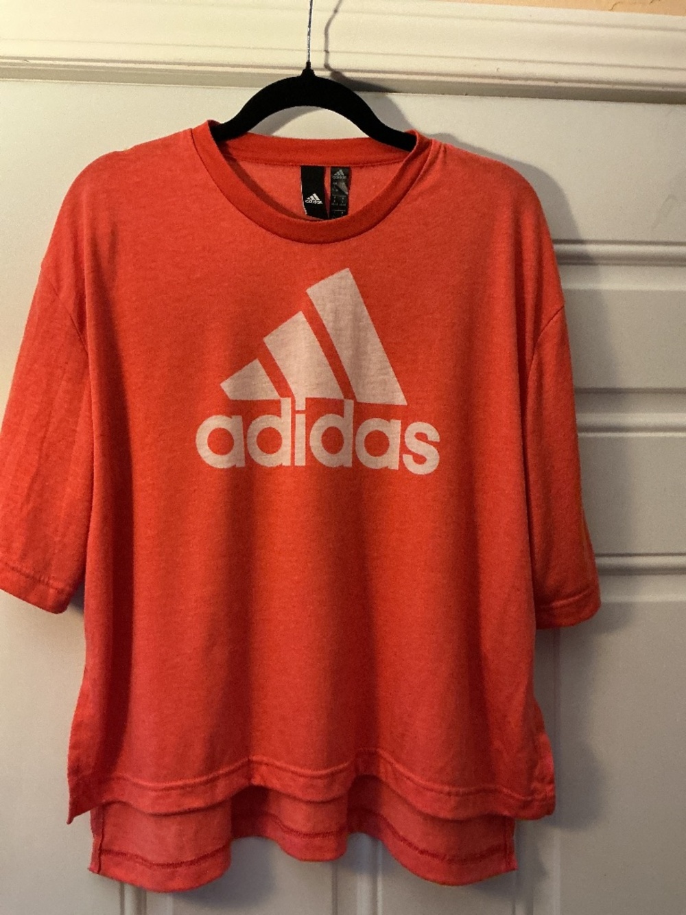 Adidas Cropped T-shirt Tee Shirt short sleeve size Large